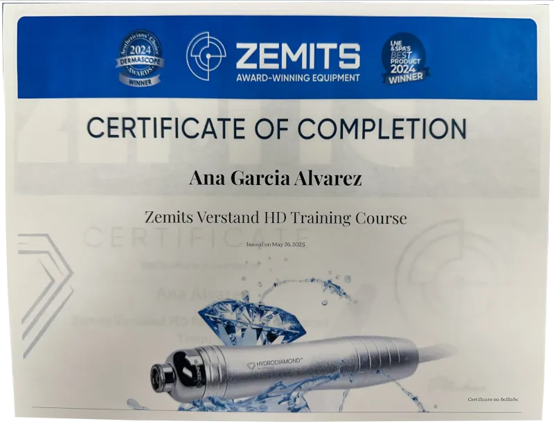 Zemits Certificate